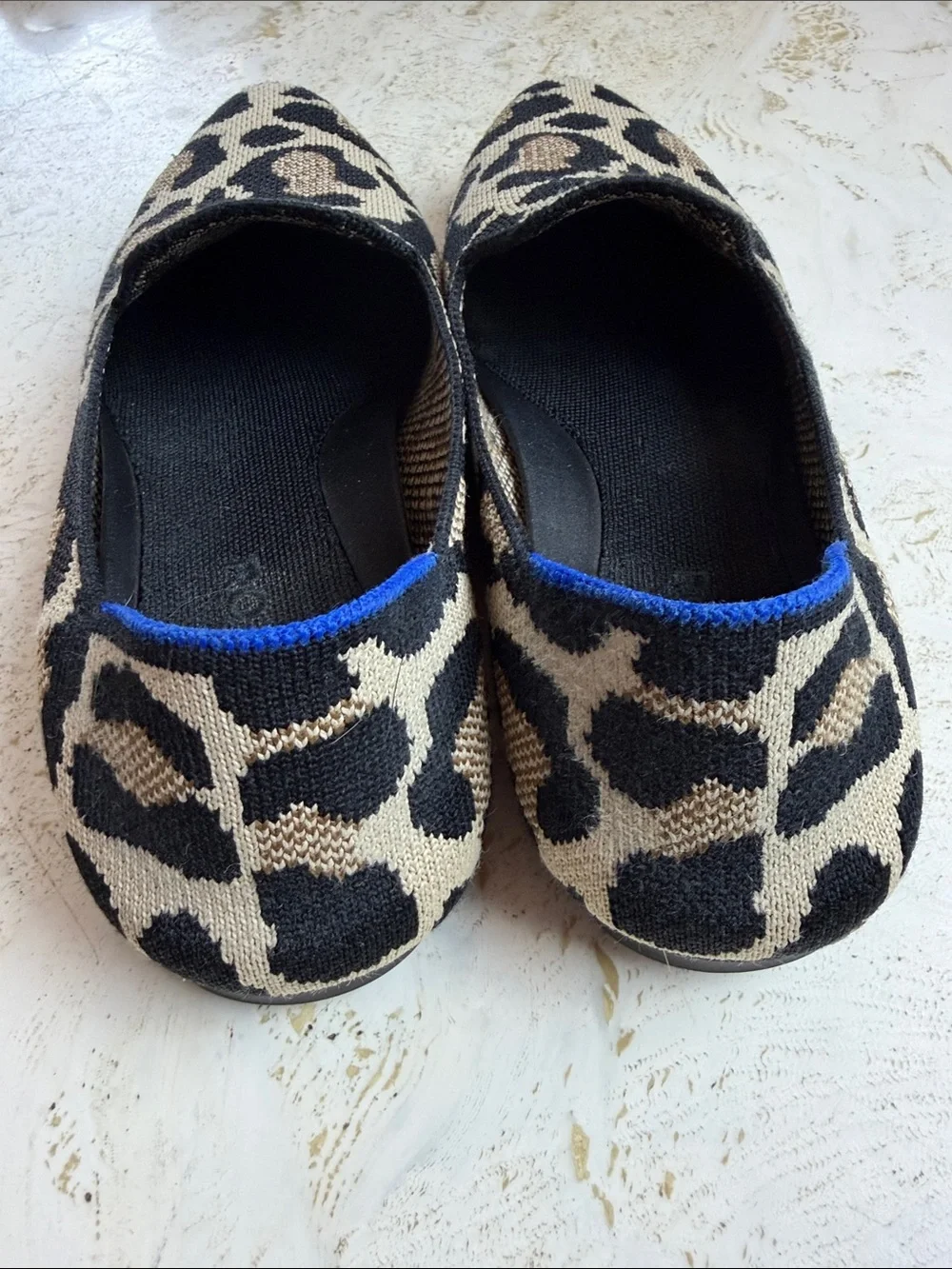 Rothy’s The Almond Loafer Size 8 Desert Cat Leopard Print